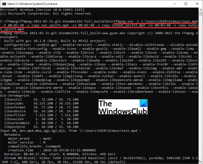 Cách tách video thành nhiều phần trong Windows 11/10