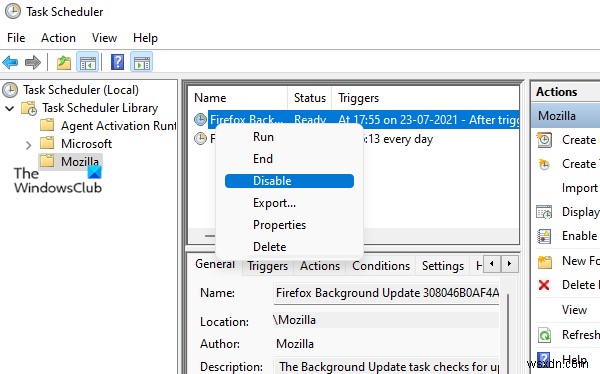 Cách bật/tắt Scheduled Task (Nhiệm vụ đã lên lịch) trên Windows 11/10