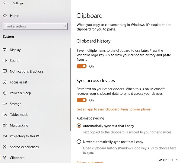 Cách sử dụng tính năng Lịch sử Clipboard đám mây (Cloud Clipboard) trong Windows 11/10