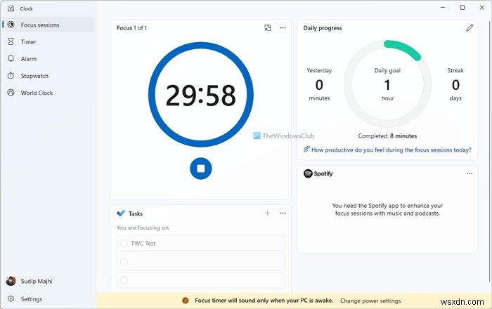 Cách bật và sử dụng Focus Sessions (Phiên tập trung) trên Windows 11