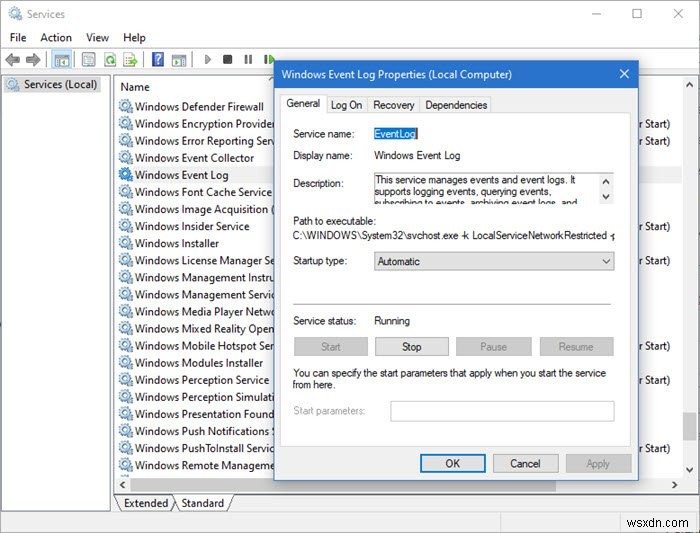 Khắc phục lỗi 0x8007042c cho Windows Update hoặc Firewall