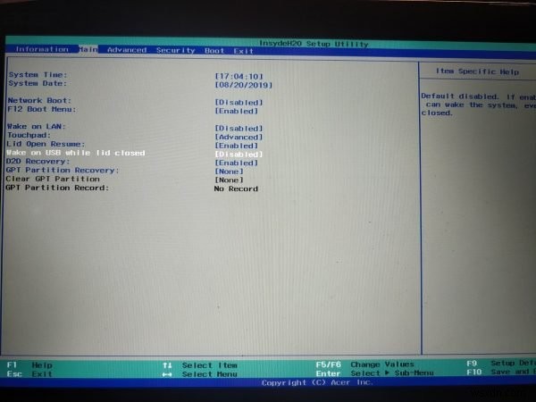 Cách đánh thức laptop Windows từ ngủ khi nắp đóng?