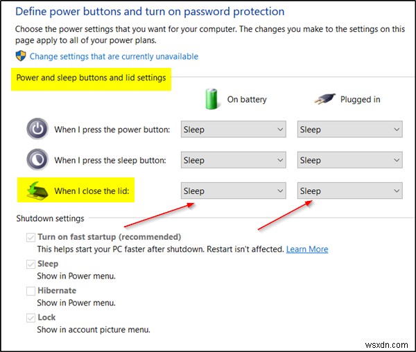 Cách chạy Laptop với nắp đóng trên Windows 11/10