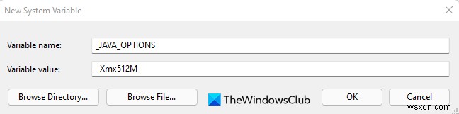 Khắc phục lỗi Java Virtual Machine Launcher: Could not create the Java Virtual Machine trên Windows 11/10