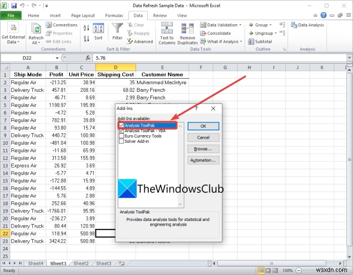 Cách thực hiện Phân tích hồi quy (Regression Analysis) trong Windows 11/10