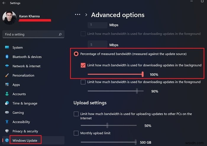 Cách giới hạn băng thông Windows Update trên Windows 11/10