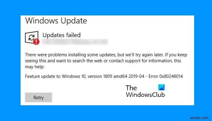 Khắc phục lỗi Windows Update 0x80248014