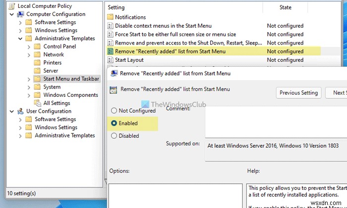 Cách hiển thị hoặc ẩn danh sách Recommended (Đề xuất) trong Menu Bắt đầu trên Windows 11