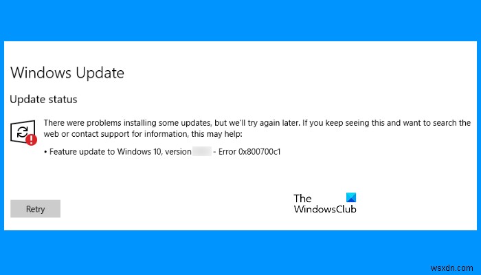Khắc phục lỗi Windows Update Mã lỗi 0x800700c1