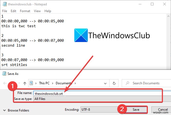 Cách tạo phụ đề SRT trong Windows 11/10