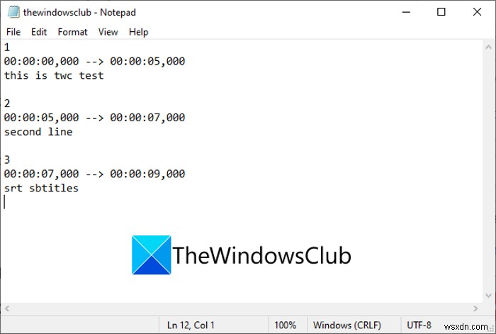 Cách tạo phụ đề SRT trong Windows 11/10