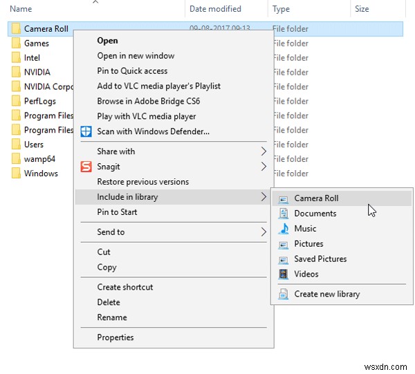 Khắc phục thư mục Camera Roll bị thiếu trên Windows 11/10