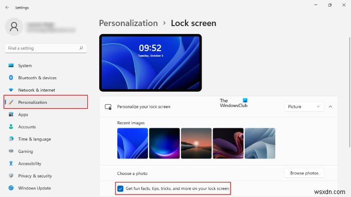 Cách tắt quảng cáo và mẹo trên màn hình khóa trong Windows 11/10