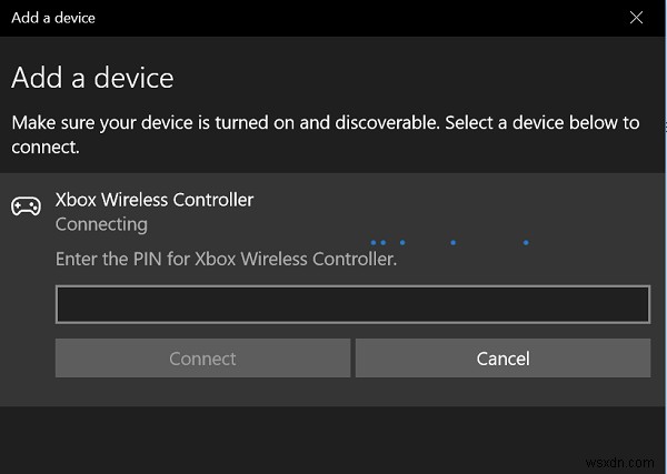 Bộ điều khiển Xbox One không dây yêu cầu PIN cho Windows 11/10