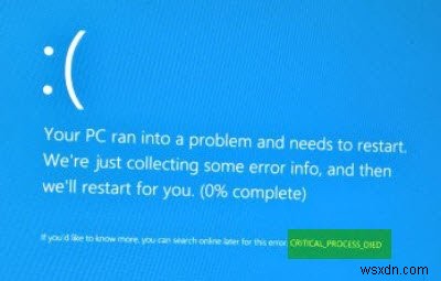 Danh sách đầy đủ mã lỗi màn hình xanh (Blue Screen) hoặc Bug Check Stop Error Codes trên Windows