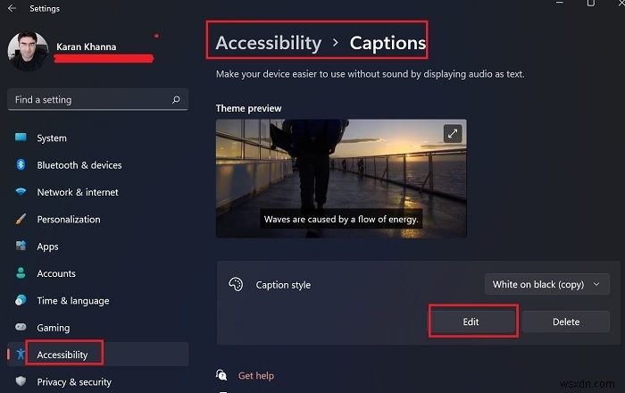 Cách thay đổi cài đặt Closed Caption (Phụ đề kín) trong Windows 11/10