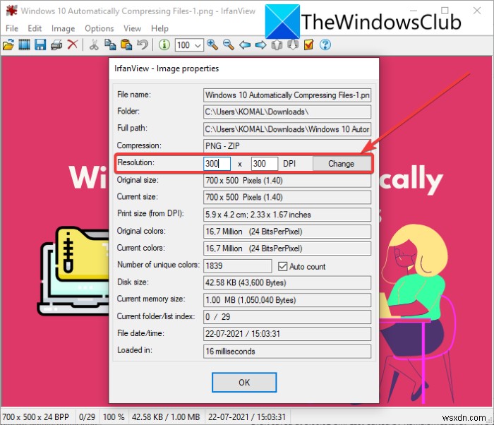 Cách kiểm tra và thay đổi DPI hình ảnh trong Windows 11/10