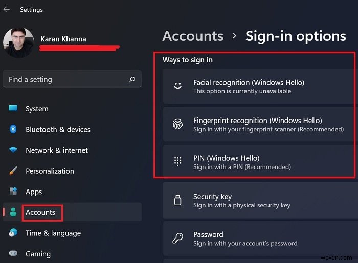 Cách thiết lập và sử dụng Windows Hello trên Windows 11/10 để đăng nhập