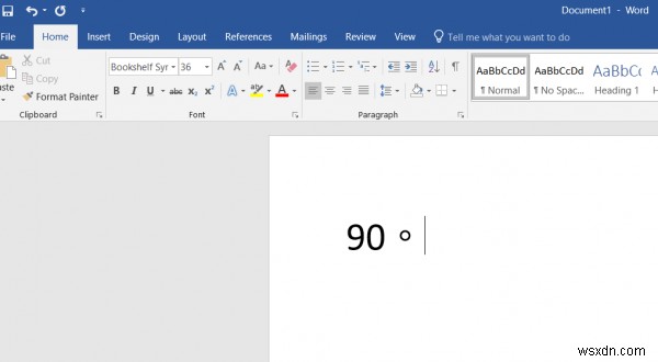 Cách chèn ký hiệu độ (°) trên Windows 11/10
