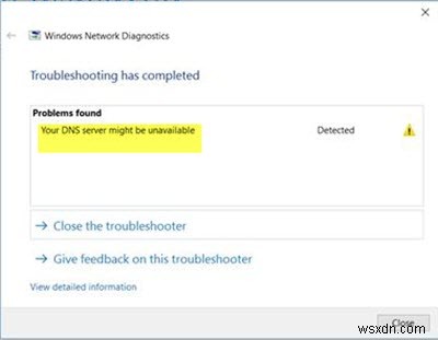 DNS Server có thể không khả dụng trên Windows 11/10