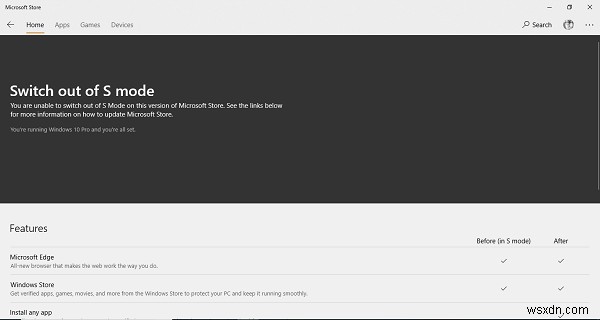 Cách thoát khỏi S mode trong Windows 11/10