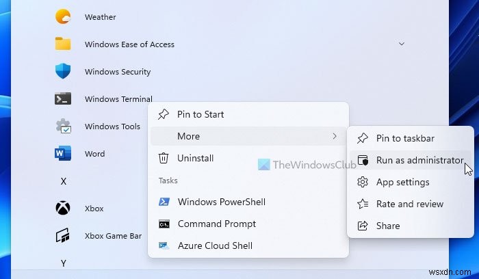 Cách mở Windows Terminal với quyền Administrator trên Windows 11