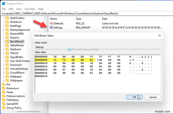 Cách di chuyển Taskbar lên trên cùng trên Windows 11 bằng Registry Editor
