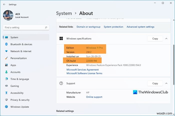 Cách xác định phiên bản, bản dựng (build) Windows 11/10 đang cài trên máy tính