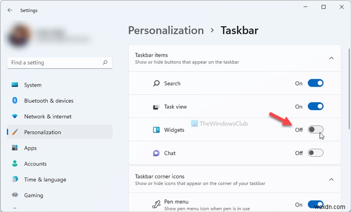 Cách Thêm hoặc Xóa Widgets khỏi Taskbar Windows 11
