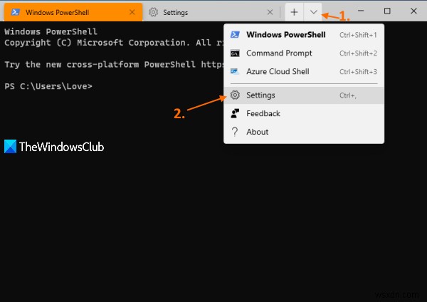 Cách thay đổi cỡ chữ và độ đậm cho hồ sơ Windows Terminal trong Windows 10