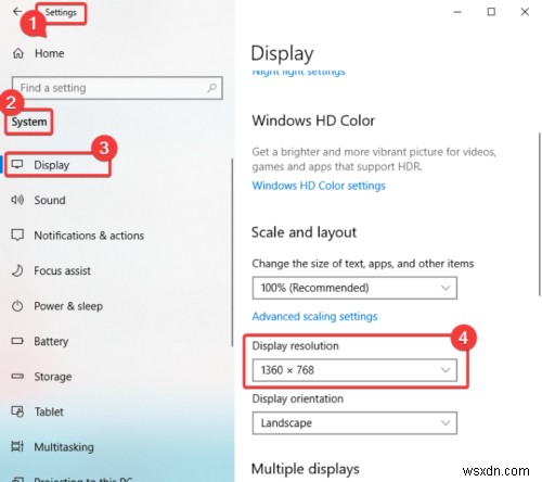 Cách thay đổi Độ phân giải màn hình trên Windows 11/10