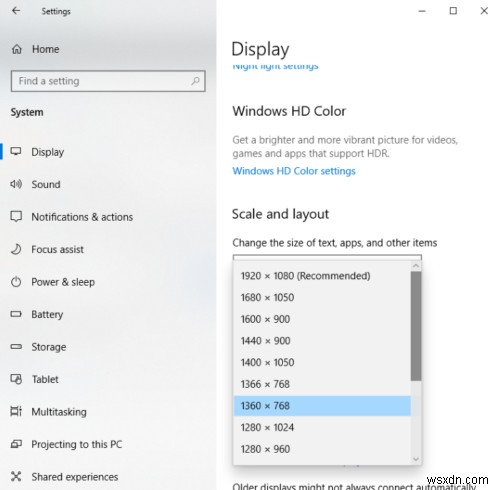 Cách thay đổi Độ phân giải màn hình trên Windows 11/10