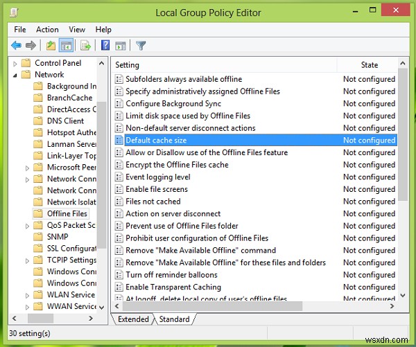 Cấu hình dung lượng ổ đĩa cho File ngoại tuyến (Offline Files) trên Windows 11/10