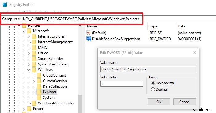 Cách tắt kết quả tìm kiếm Bing trong Menu Start Windows 11/10