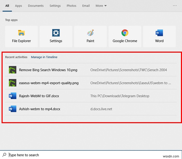 Cách tắt kết quả tìm kiếm Bing trong Menu Start Windows 11/10