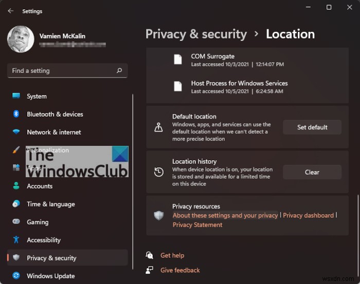 Cách thay đổi cài đặt Vị trí (Location) trong Windows 11/10