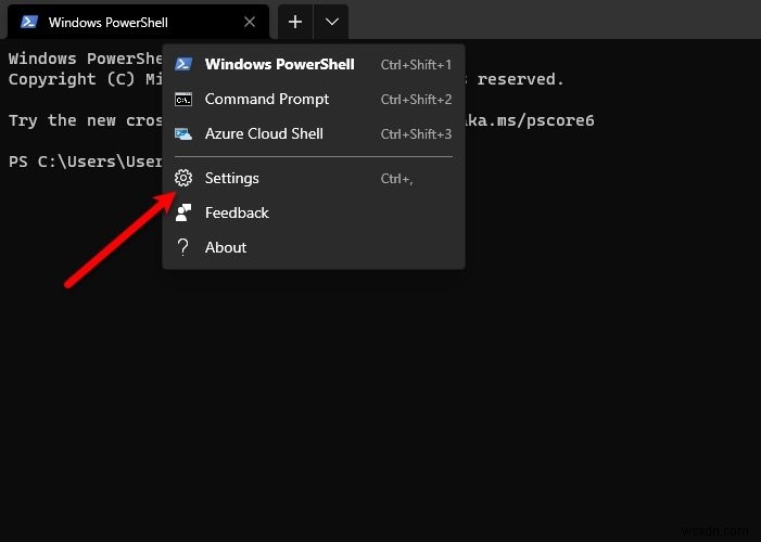 Cách thay đổi Shell mặc định trong Windows Terminal