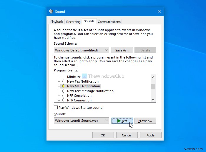 Cách thay đổi âm thanh thông báo email mới trên Windows 10