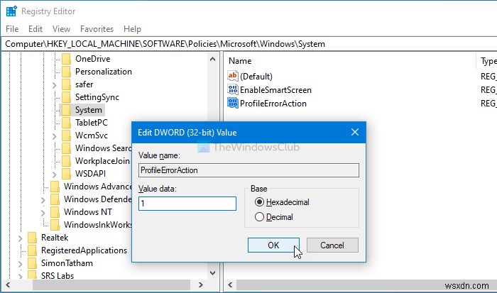 Không cho phép người dùng đăng nhập với Hồ sơ tạm thời trên Windows 10