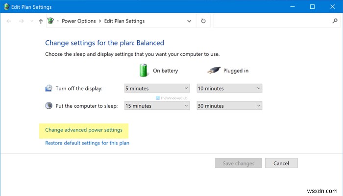 Bật/Tắt Cho phép bộ định thời đánh thức (Allow wake timers) trên Windows 11/10