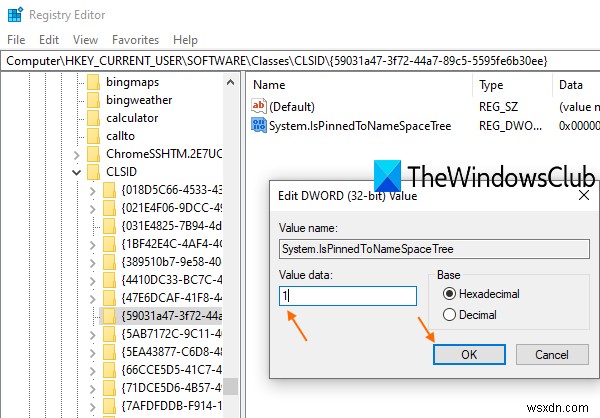Cách thêm thư mục User Profile vào Navigation Pane của File Explorer Windows 10