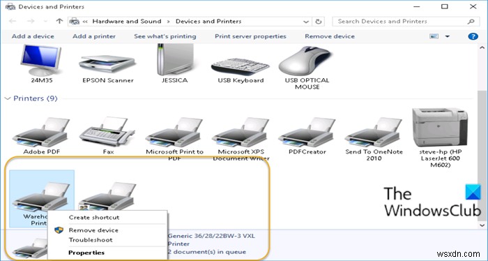 Mục  Set as default printer  bị thiếu trong menu ngữ cảnh Windows 10