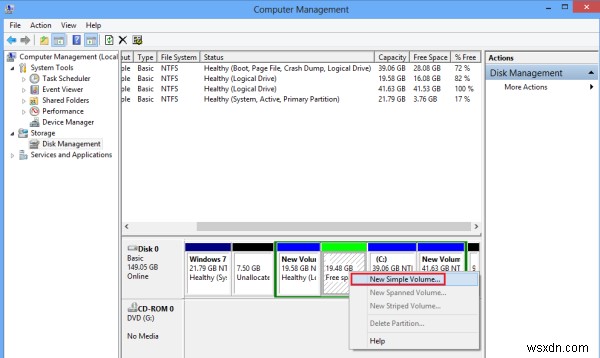 Tạo, thay đổi kích thước, mở rộng phân vùng bằng công cụ Quản lý đĩa trên Windows 11/10