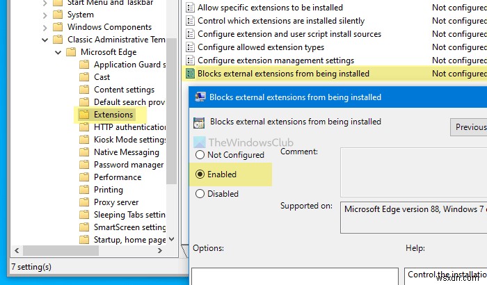 Cách ngăn người dùng cài đặt tiện ích mở rộng (extensions) trong Microsoft Edge