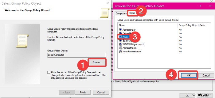 Cách áp dụng Local Group Policy cho người dùng cụ thể trên Windows 11/10