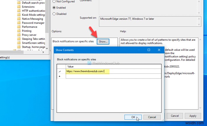 Cách tắt thông báo đẩy (push notifications) của trang web trên Microsoft Edge