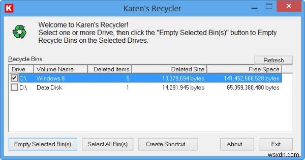 Buộc Windows xóa Recycle Bin của tất cả User cùng lúc