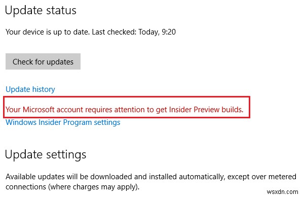 Tài khoản Microsoft cần chú ý để nhận bản Insider Preview