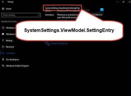 Sửa lỗi SystemSettings.ViewModel.SettingEntry hoặc NetworkUX.ViewModel.SettingEntry