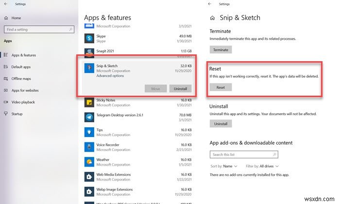 Snip and Sketch không hoạt động hoặc bị treo trong Windows 11/10
